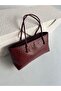 Merlo Model Hand and Women's Shoulder Bag Claret Red - 2