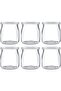 200ml Yogurt Pudding Glass Jars with Plastic Lids (6)