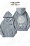 Unisex Volleyball Dna Printed Oversized Back Printed Zip Hooded Cardigan