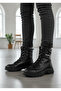 7120 Black Leather Winter Non-Slip Sole Women's Daily Lightweight Boots - 3