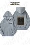 Unisex Night Band Draconian Printed Oversized Back Printed Zippered Hooded Cardigan