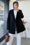 Slim Fit Women's Blazer Jacket – Black