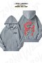 Unisex Hazbin Hotel Angel Dust V3 Printed Oversized Back Printed Zip Hooded Cardigan
