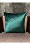 Exclusive Imported Atlas Emerald Green Color Cushion Cover 43X43Cm - 2