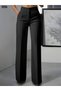 New Season Women's High Waist Imported Crepe Trousers with Pockets