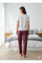 Women's Patterned Cotton Blend Comfortable Pajama Bottoms with Elastic Waist - 3