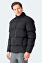 Hecarim Men's Hooded Inflatable Black Jacket & Coat - 3