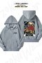Unisex Melvins Redd Kross Printed Oversized Back Printed Zip Hooded Cardigan
