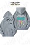 Unisex Science Physics Chemistry Biology Printed Oversized Back Printed Zip Hooded Cardigan