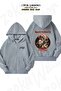 Unisex Iron Maiden Number Printed Oversized Back Printed Zippered Hooded Cardigan
