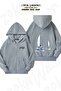 Unisex Sailing Sea Printed Oversized Back Printed Zippered Hooded Cardigan