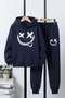 3 Thread Thick Winter Emoji Print Themed 6 Piece B Printed Boys Tracksuit Set - 4