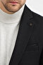 Max Hasır Men's Black Patterned Polyviscose Fabric Slim Fit Sports Blazer Jacket - 2