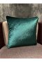 Exclusive Imported Atlas Emerald Green Color Cushion Cover 43X43Cm - 4
