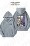 Unisex Son Gohan Design Dragon Ball Z Printed Oversized Back Printed Zippered Hooded Cardigan