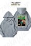 Unisex No Time Billie Eilish Printed Oversized Back Printed Zippered Hooded Cardigan