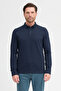 Men's Polo Neck Long Sleeve Sweatshirt