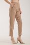 Suede Pants - Pencil Suede Pants with Pockets Model - 6