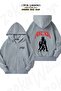 Unisex Cover Band Maneskin Printed Oversized Back Printed Zippered Hooded Cardigan