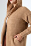 Women's Hooded Oversized Casual Long Pocket Knitwear Cardigan Dvka-0699 - 7