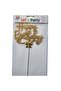 Gold Happy Birthday Luxury Stone Cake Topper - 4
