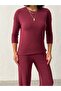 Women's Soft Ribbed Knit Fabric Bottom Top Set - 5