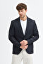 Ranti Men's Navy Blue Italian Striped Polyviscose Fabric S Slim Fit Sports Blazer Jacket - 6