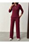 Women's Soft Ribbed Knit Fabric Bottom Top Set - 6