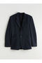 Navy Blue Standard Fit Men's Blazer Jacket - 6