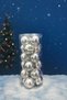Silver Color Christmas Tree Ornament 5cm Set of 24 – Shiny Silver Christmas Ball |   Eng-102 | - 5