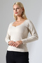 Women's Collar Detail Long Sleeve Knitwear Blouse - 4