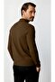 Brown Standard Fit Slim Fit Polo Collar Buttoned Plain Long Sleeve Knitwear - 4