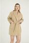 Kly 280 Women's Beige Tie-Up Pocketed Fleece Robe - 2