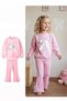 My Little Girl's Cicileri Bow Detailed Girls' 2-Piece Set - Light Pink
