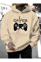 Men's Game Console Printed Hooded Sweatshirt