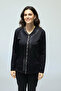 Women's Front Closed Button Detail Stone-Embellished Narcissus Seasonal Bluse - 7