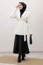Fox Coat with Pockets Tsd250236 White - 5