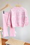 My Little Girl's Cicileri Bow Detailed Girls' 2-Piece Set - Light Pink - 3