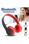 Casti wireless P47 Rosu cu bluetooth microfon - 5