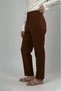 Women's High-Waisted Stretchy/ Stretch Fabric Fabric Carrot Cut Pencil Pants Brown - 7