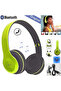 Casti wireless P47 Verde cu bluetooth microfon - 3