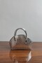 Crocodile Pattern Mini Crossbody Hand and Shoulder Bag - Silver - 2