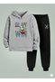 Children Hooded Set Play to Win B Printed 3 Yarn Sha Fleece-Lined Weatshirt - Tracksuit Set