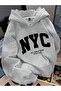 Nyc Printed Hooded Oversize Sweatshirt