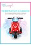 - Kids Ride On Electric Bike Toy With Light - Red - 3