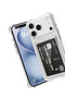 iPhone 17 Pro Compatible Card Holder Wallet Transparent Edge Protection Corners Tank Phone Case - 3