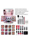 Portable Multifunctional Cosmetic Bag with Long-Lasting Glitter Eyeshadow and Lipstick Makeup Set - 3
