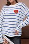 Oversized Striped Teddy Bear Detailed Crew Neck Sweater Aw25Kz0070 - 3