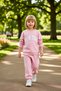 Girl's Cotton New York Printed Crew Neck Sweatshirt and Sweatpants Set Quality Stylish