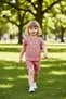 Girls' Short Sleeve Blouse and Pleated Shorts Skirt Set Quality Stylish Comfortable Casual Daily